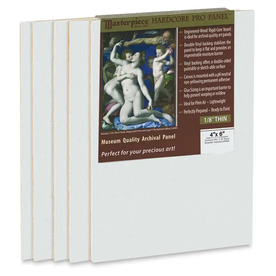 Masterpiece Sausalito Hardcore Pro Canvas Panel Pack - 4" x 6", Pkg of 5 {1}
