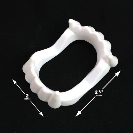 White Sharp Vampire Fangs - Dracula Monster Teeth for Party Favors and Supplies - 12 Pack {6}