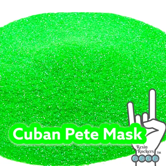Cuban Pete Mask Fluorescent Green Iridescent Pixie for Poxy Micro Fine Glitter {1}
