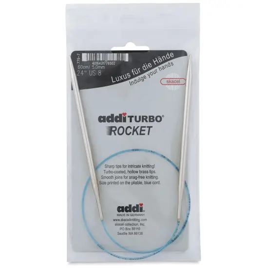 Addi Turbo Rocket Circular Knitting Needles - Size 8, 24" Length {1}