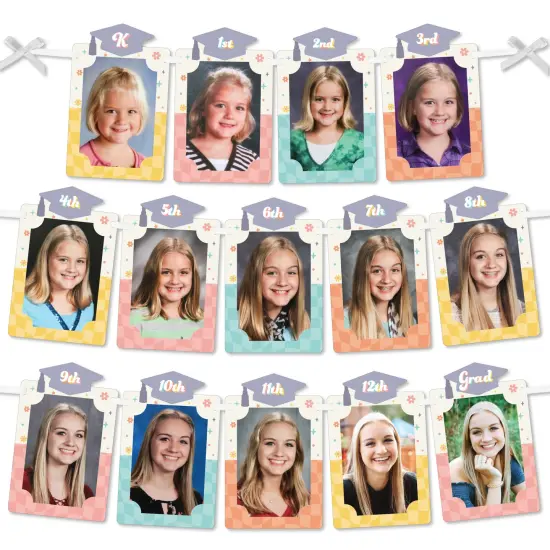 Big Dot of Happiness Groovy Grad - DIY Hippie Graduation Party Decor - K-12 School Picture Display - Photo Banner {1}