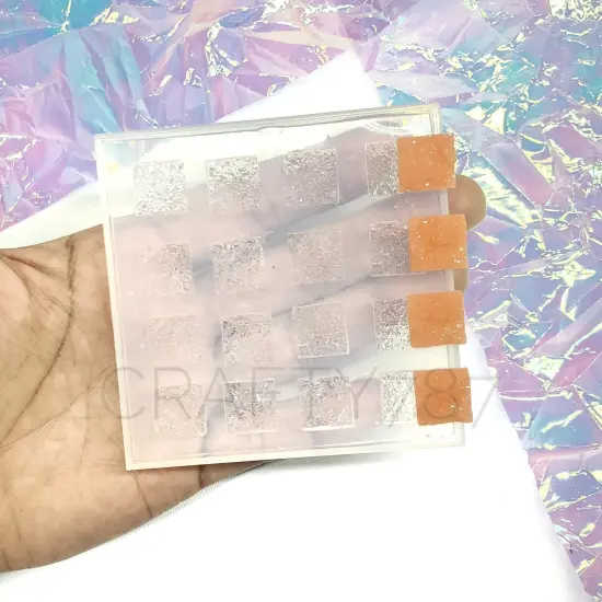 Square Chunky Druzy 12mm Cabochon Silicone Mold | Druzy Earring(B5) {1}