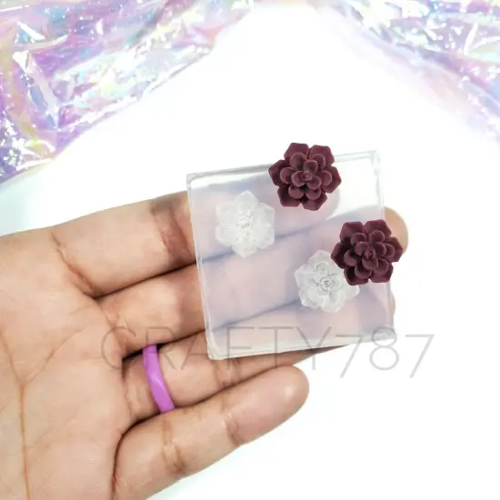Matte 12mm Succulents Silicone Mold(A10) {1}