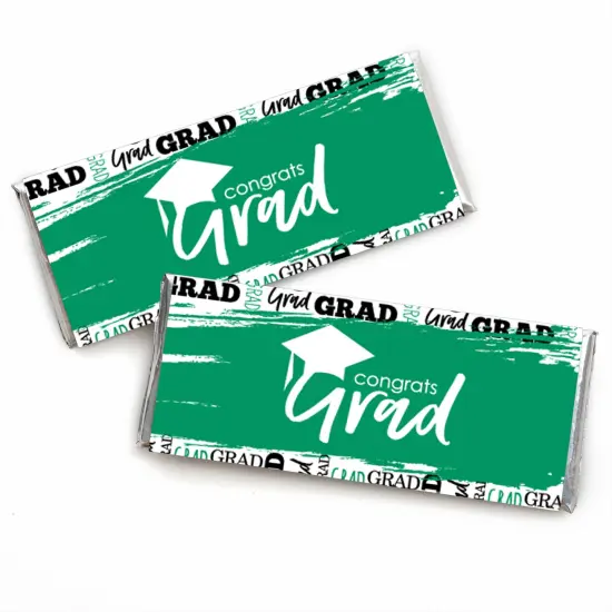 Big Dot of Happiness Green Grad - Best is Yet to Come - Candy Bar Wrapper GreenGraduation Party Favors - Set of 24 {1}