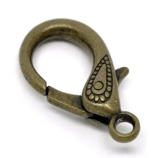 *10* 31x16mm Antique Bronze Lobster Clasps {4}