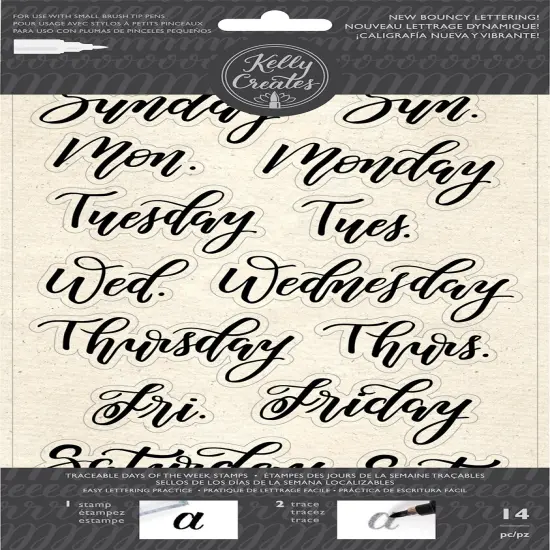 Kelly Creates Acrylic Traceable Stamps-Bouncy Days Of The Week {1}