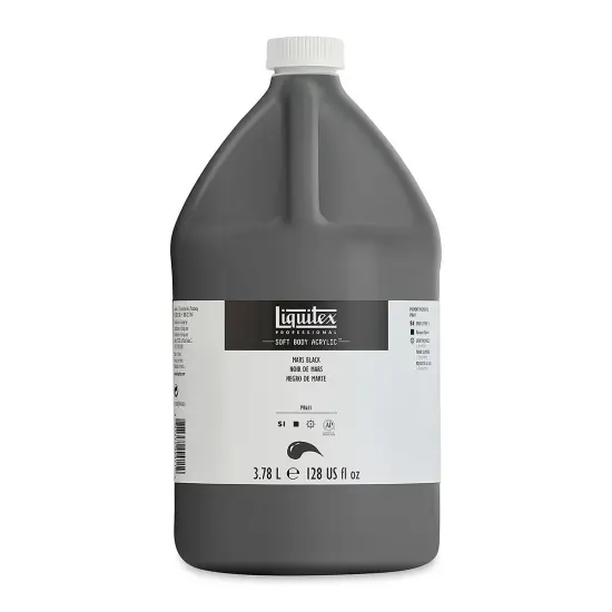 Liquitex Soft Body Artist Acrylics - Mars Black, 3.78 L {1}