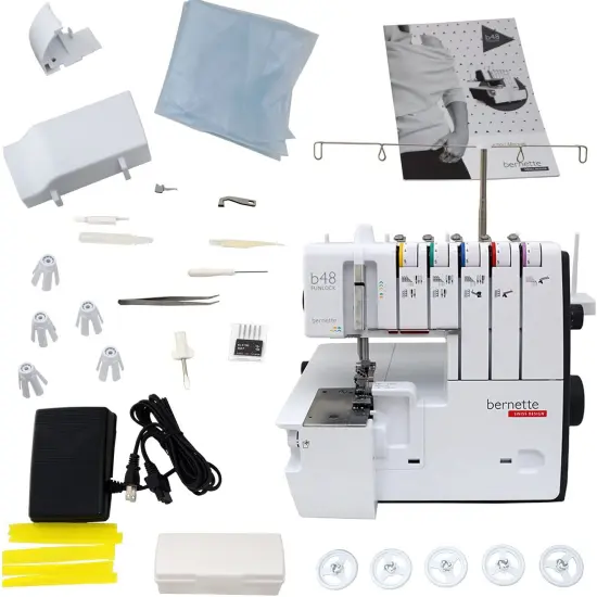 Bernette b48 Swiss Design Funlock Overlocker Coverstitch Serger Machine {5}