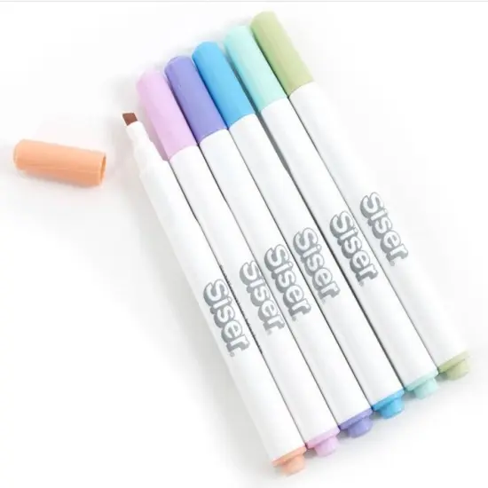 Siser Sublimation Markers -6 Iron-on Heat Transfer Markers for T-Shirts -Pastel Pack (6) {2}