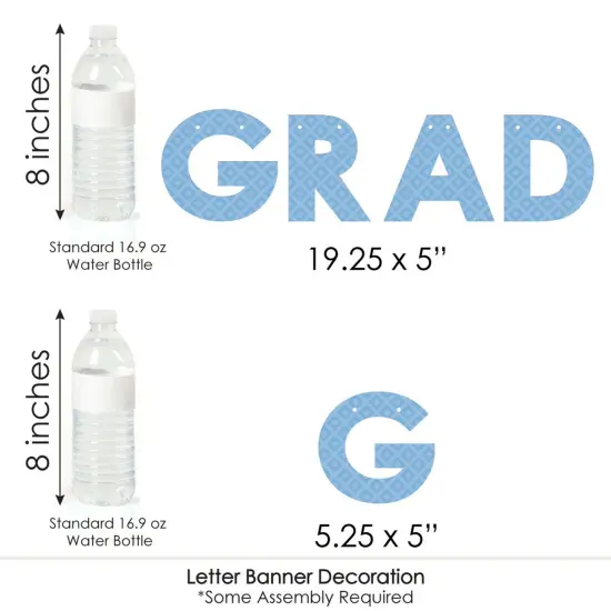 Big Dot of Happiness Light Blue Grad - Best is Yet to Come -Grad Party Letter Banner Decor - 36 Banner Cutouts and Congrats Grad Banner Letters {7}