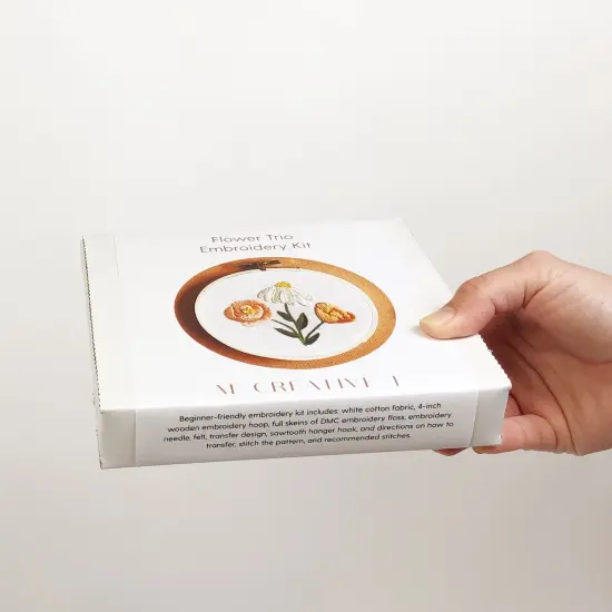 MCreativeJ Flower Trio- DIY Beginner Embroidery Craft Kit {5}