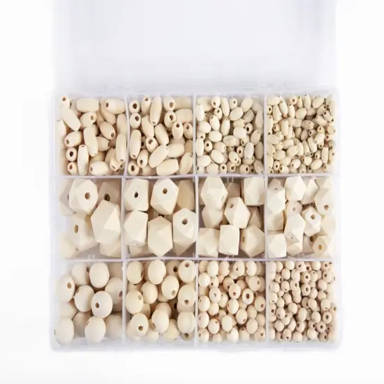 CousinDIY Unfinished Wood Beads 961/Pkg-Assorted {2}