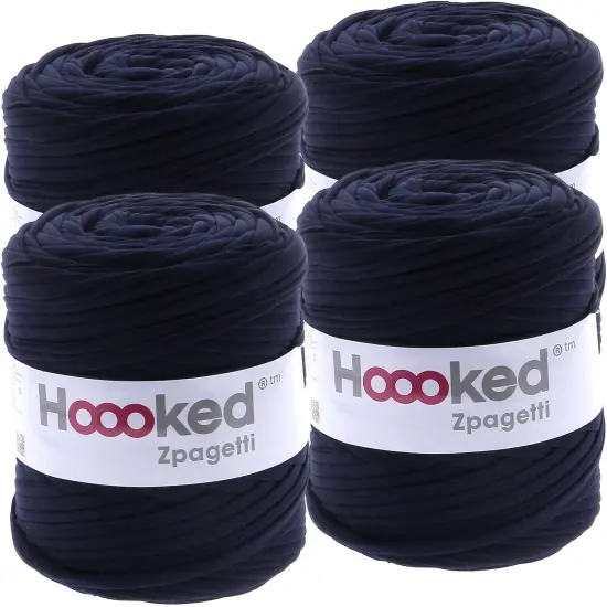 Multipack of 4 - Hoooked Zpagetti Yarn-Sailor Blue - Dark Blue Shades {1}