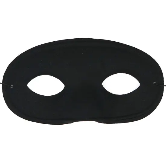 Black Superhero Eye Accessories - Mysterious Black Half Masks Masquerade Accessory for Adults and Kids {1}