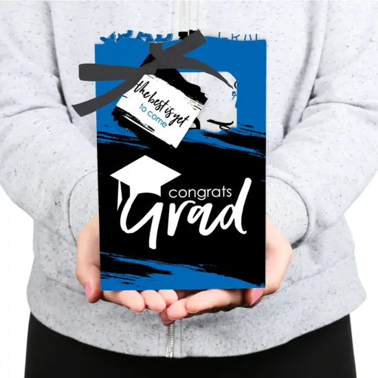 Big Dot of Happiness Blue Grad - Best is Yet to Come - Royal BlueGraduation Party Favor Boxes - Set of 12 {6}