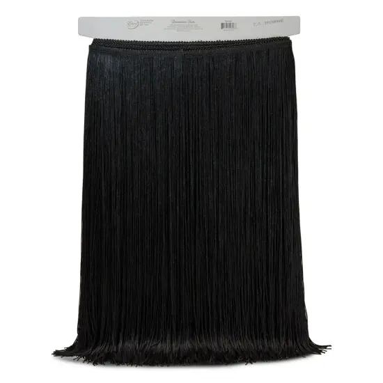 5 Yards of 18" Chainette Fringe Trim Black {3}