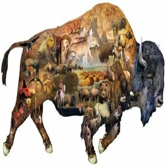 Sunsout Prairie Dweller 1000 pc Special Shape Jigsaw Puzzle 95496 {1}