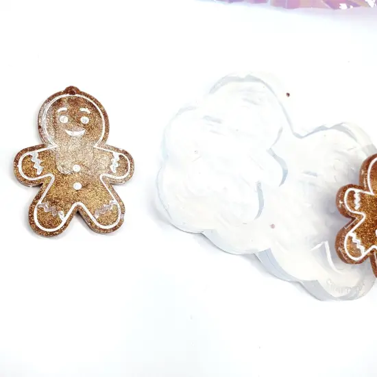 Cute Gingerbread Man Cookie Earring Mold(C3) {2}