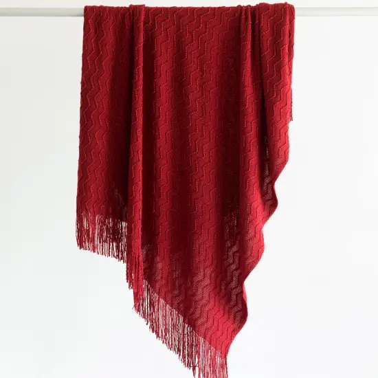 Decorative Throw Blanket - 50x60in Soft Knit with Delightful Fringe Edges for a Sophisticated and Cozy Touch to Your Living Space Lightweight, Breathable, Easy Care, Versatile, All-Season, Ideal for Lounging, Gifting Blue {9}