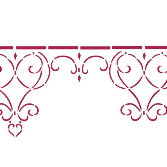 Wrought Iron Wall Stencil | 269 by Designer Stencils | Pattern Stencils | Reusable Stencils for Painting | Safe & Reusable Template for Wall Decor | Try This Stencil Instead of a Wallpaper | Easy to Use & Clean Art Stencil Pattern {2}