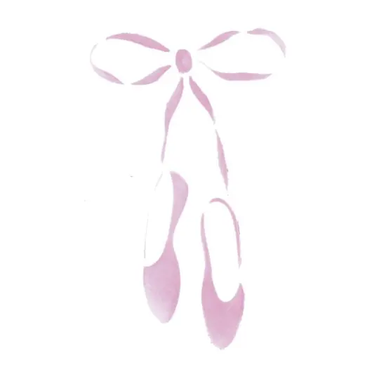 Ballet Slippers Wall Stencil | 2674 by Designer Stencils | Reusable Art Craft Stencils for Painting on Walls, Canvas, Wood | Reusable Plastic Paint Stencil for Home Makeover | Easy to Use & Clean Art Stencil {1}
