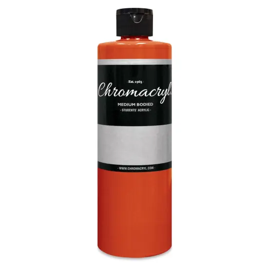 Chromacryl Students' Acrylics - Vermilion, 16 oz bottle {2}
