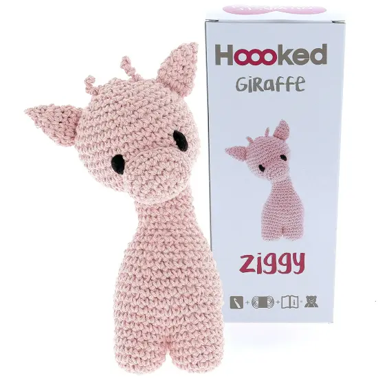 Multipack of 2 - Hoooked Ziggy Giraffe Kit W/Eco Barbante Yarn-Blossom {3}