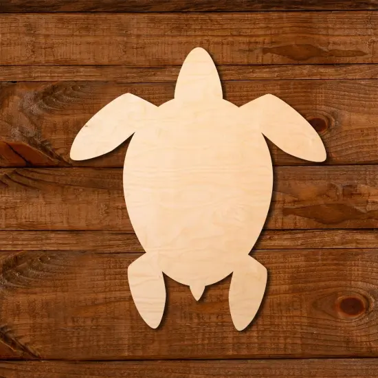 21 in. Unfinished Wooden Turtle {1}