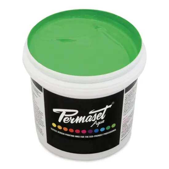Permaset Aqua Fabric Ink - Glow Green, Liter {1}
