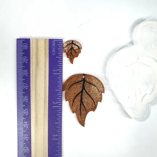Leaf Dangle and Stud Earring Mold {2}