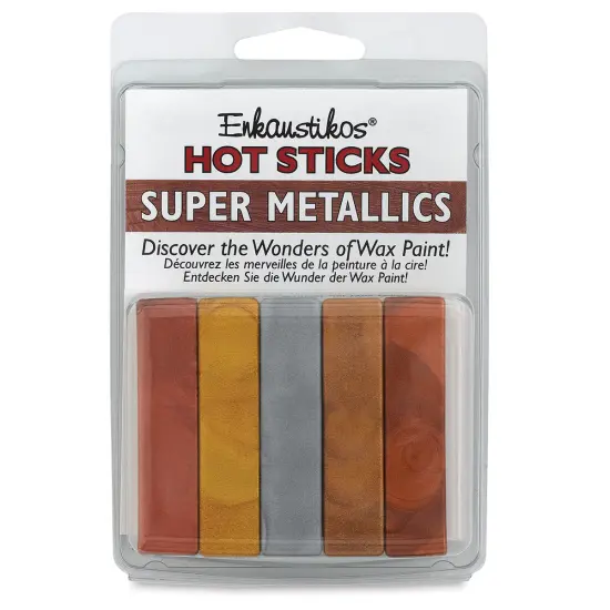 Enkaustikos Hot Sticks Encaustic Paints - Set of 5, Super Metallic Colors, 13 ml sticks {1}