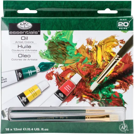 Multipack of 12 - essentials(TM) Oil Paints 12ml 20/Pkg-Assorted Colors {3}