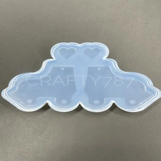 Roller Skates Dangle/Keychain Earrings Silicone Mold (C9) {6}