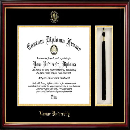 Lamar University 14w x 11h Tassel Box and Diploma Frame {1}