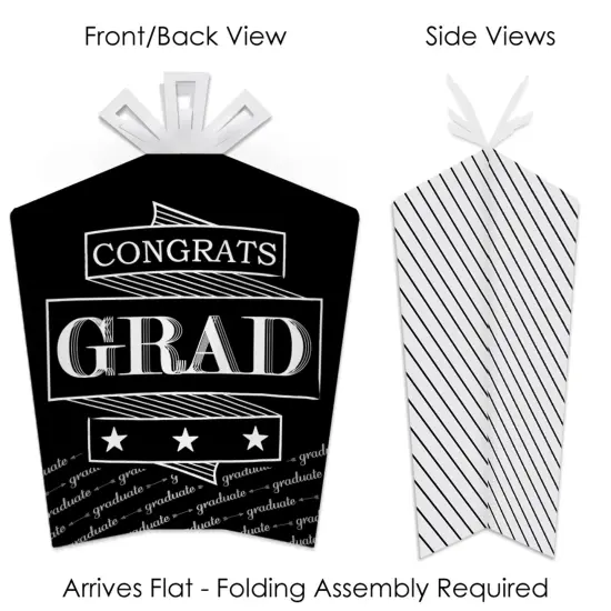 Big Dot of Happiness Graduation Cheers - Table Decorations - Graduation Party Fold and Flare Centerpieces - 10 Count {4}