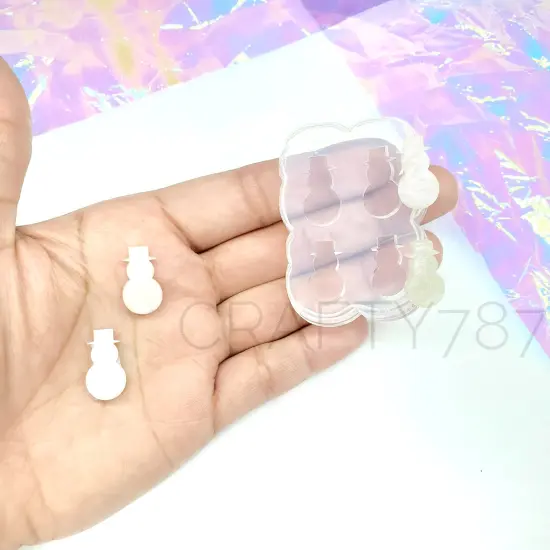 Snowman Stud Earring Mold | Christmas Mold(A5) {1}