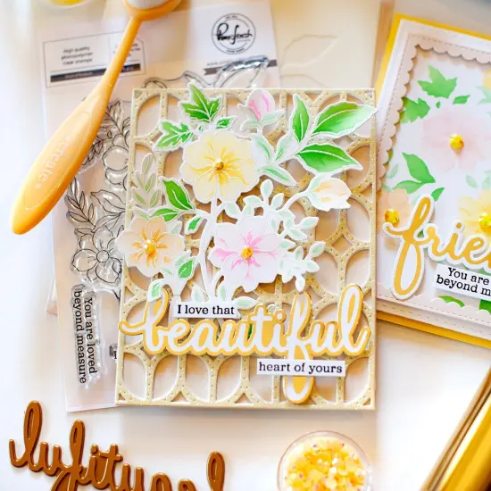 Pinkfresh Studio Stencils 4.25"X5.25" 5/Pkg-Beyond Measure Layering {3}