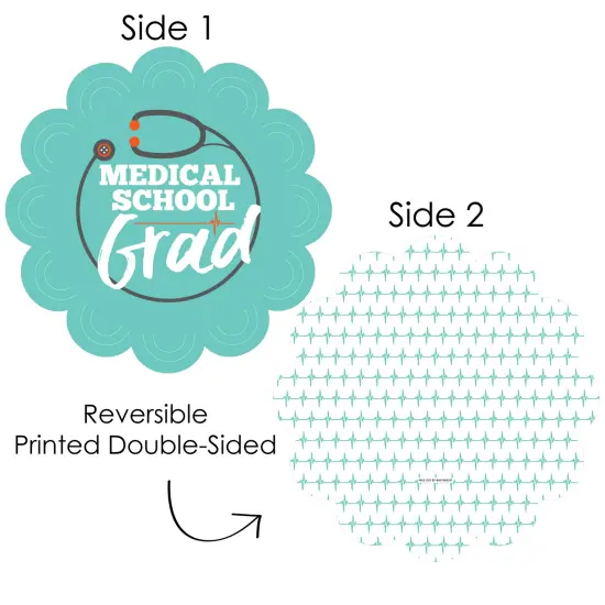 Big Dot of Happiness Medical School Grad - Doctor Graduation Party Round Table Decorations - Paper Chargers - Place Setting For 12 {4}