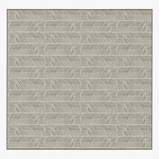 Deerlux Modern Living Room Area Rug with Nonslip Backing, Abstract Beige Chevron Strokes Pattern {2}