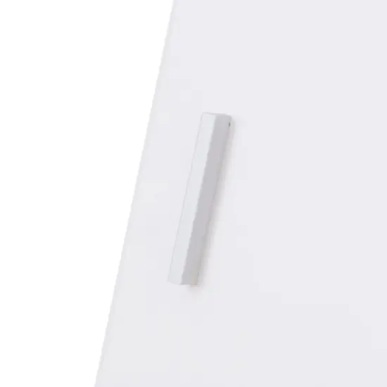 Modern Long Bathroom Wall Mounted Cabinet, White {5}