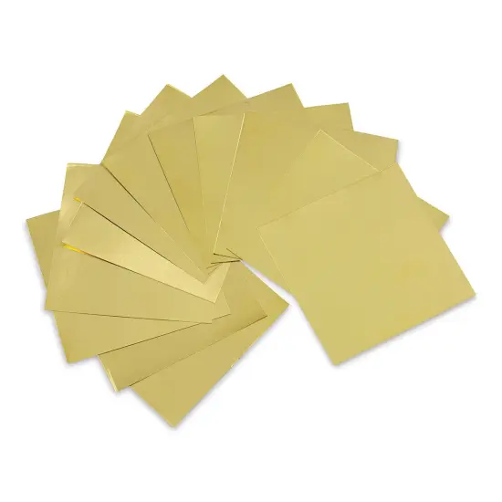 Art Metal Foil Sheets - Pkg of 12, 36 Gauge, Brass {1}