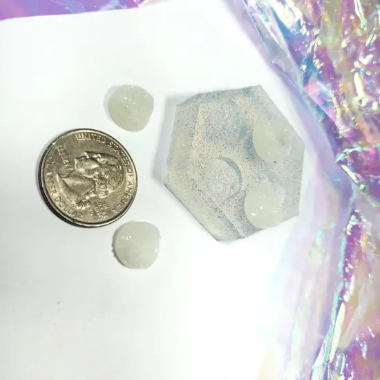 Chunky Druzy Stud Earrings Silicone Mold #1 Style (B4) {2}