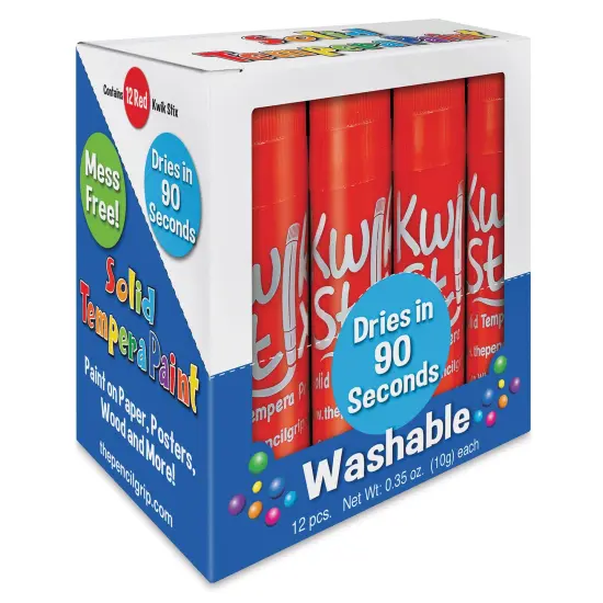 Kwik Stix Tempera Paint Sticks - Set of 12, Red {1}