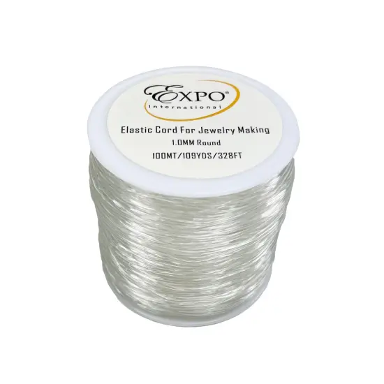 Elastic Stretch String Cord for Jewelry Making 1.0mm, in 100m Spool Black {2}
