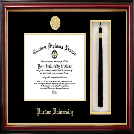 Purdue University 9.625w x 7.625h Tassel Box and Diploma Frame {1}