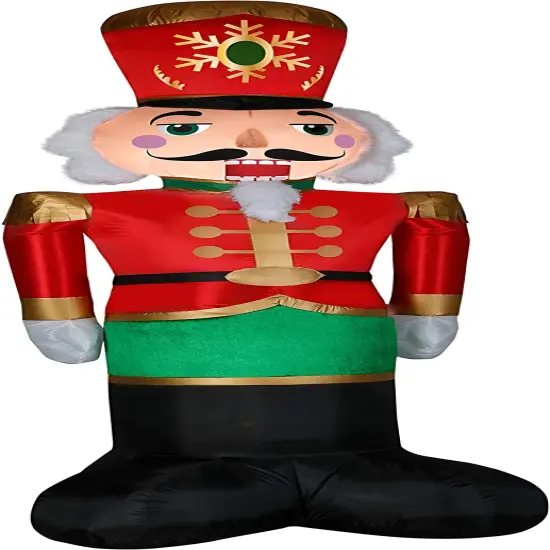 8' Gemmy Airblown Inflatable Christmas Mixed Media LUXE Nutcracker 117245 {1}