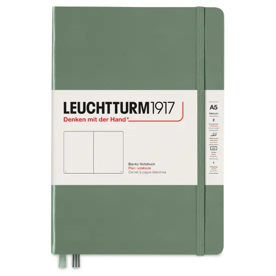 Leuchtturm1917 Blank Hardcover Notebook - Olive, 5-3/4" x 8-1/4" {1}
