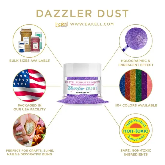 Pastel Purple Rainbow Dazzler Dust&reg; 5 Gram Jar {4}
