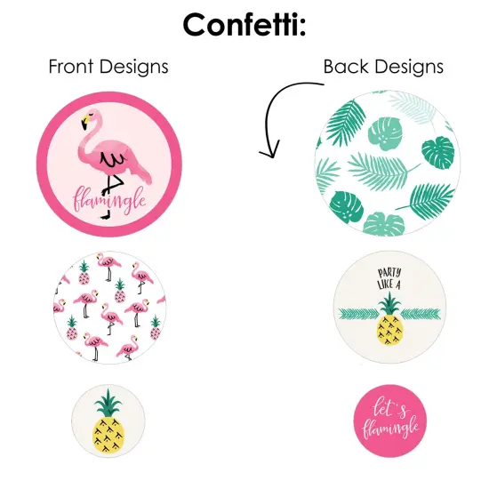 Big Dot of Happiness Pink Flamingo - Party Like a Pineapple - Tropical Summer Party Decor and Confetti - Terrific Table Centerpiece Kit - Set of 30 {7}