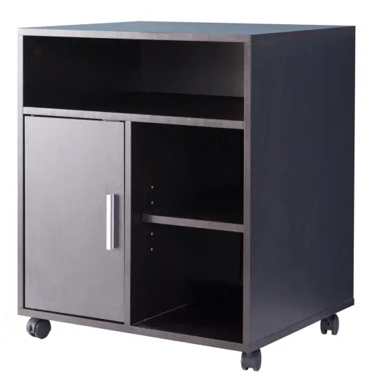 Printer Kitchen Office Storage Stand With Casters Black {6}